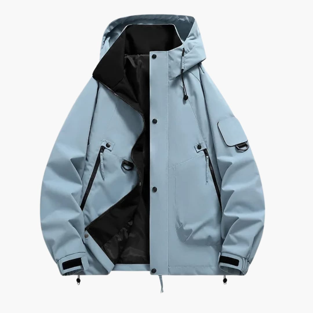 Waterproof Hoodie with Zip and Side Pockets