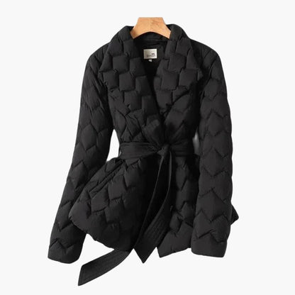 Women's Long Parka Coat with Adjustable Belt