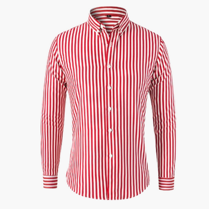 Classic Stripe Mens Button Down Shirt