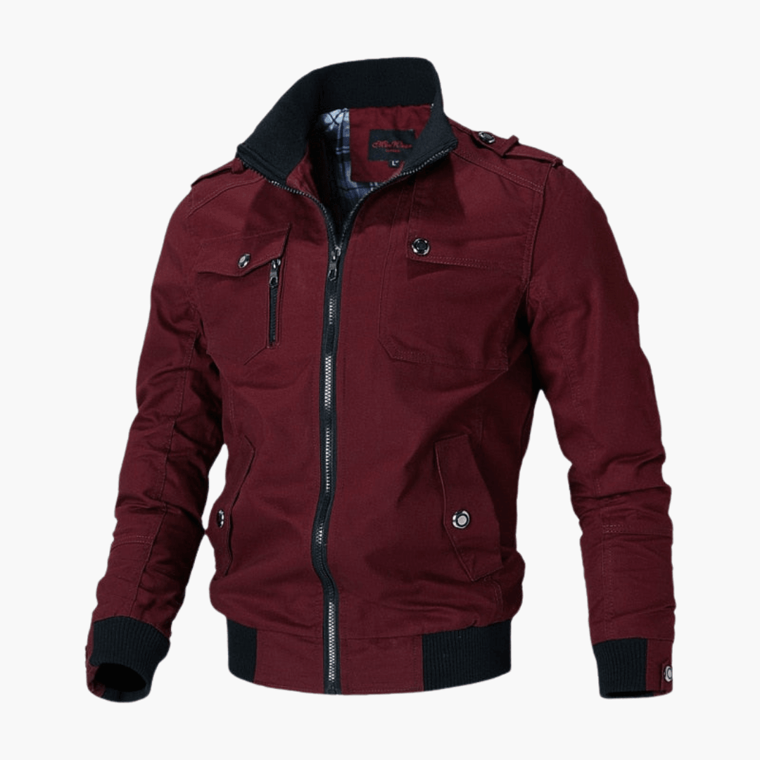 Classic Mens Leather Bomber Jacket