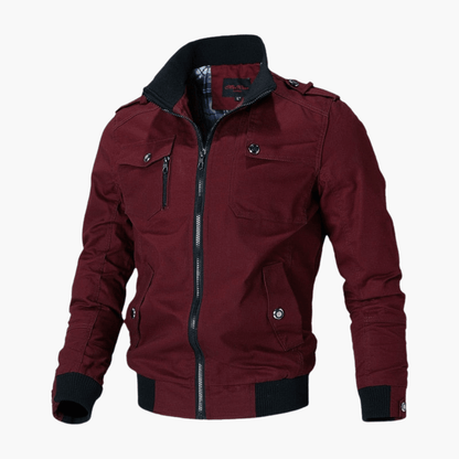 Classic Mens Leather Bomber Jacket