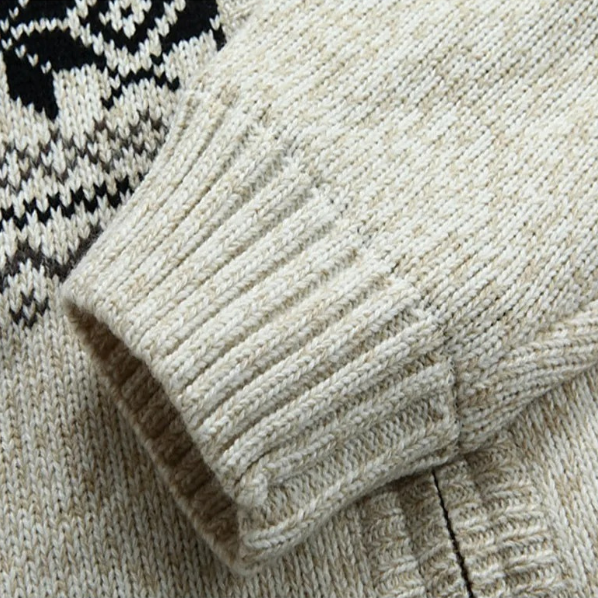 Warm Men's Hooded Cable Knit Winter Jacket