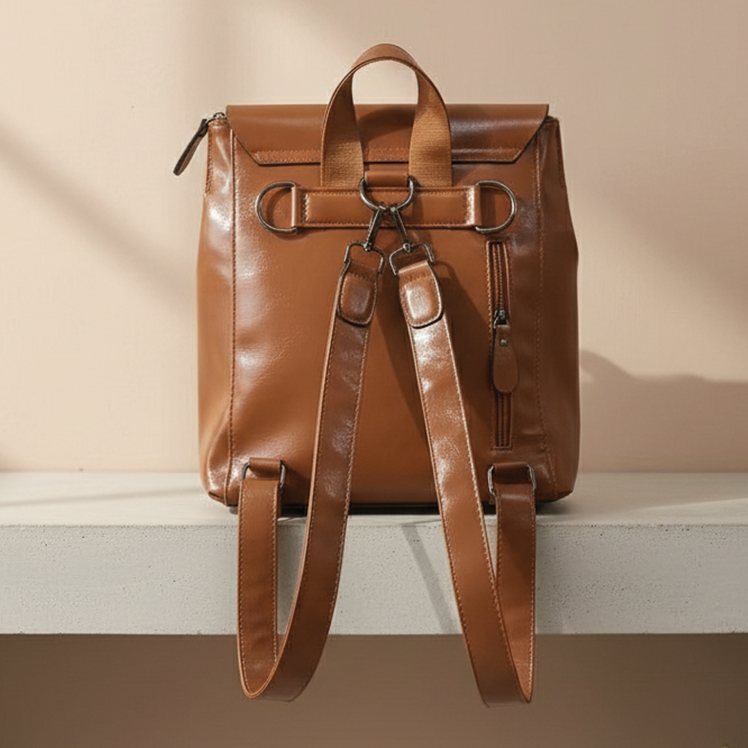 Eco Friendly Faux Leather School Backpack