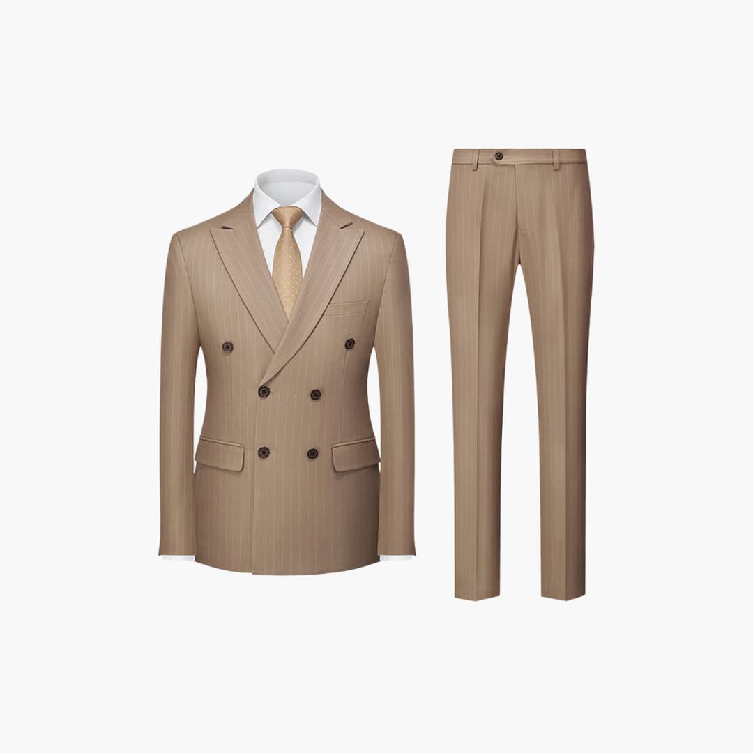 Classic Two Button Slim Fit Pinstripe Suit