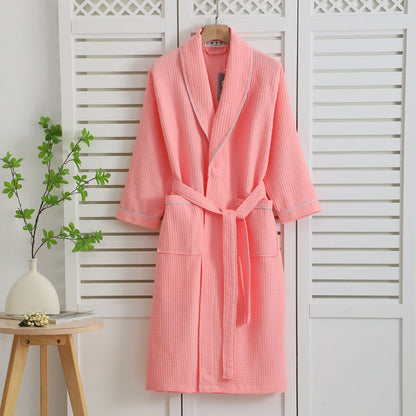 Soft Plush Waffle Weave Bath Robe - Vossary