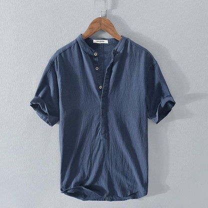 Comfortable Mens Short Sleeve Henley Shirt