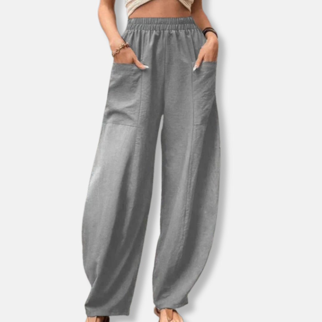 Comfortable Cotton Wide Leg Harem Pants