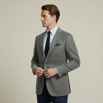 Classic Men's Tweed Blazer Jacket