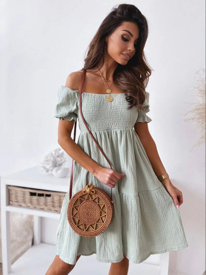 Chic Off Shoulder Summer Mini Dress