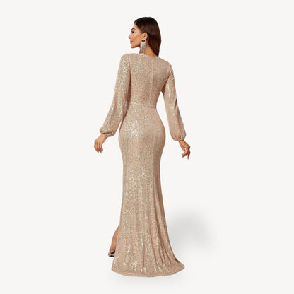 Glittering Long Formal Women's Gown