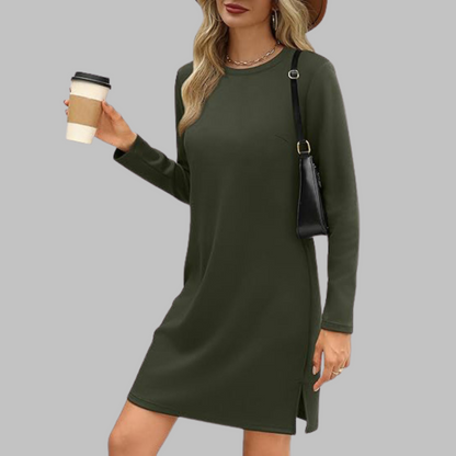 Soft Relaxed Fit Crew Neck Maxi Dress