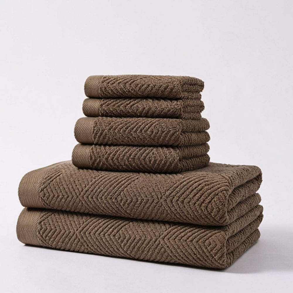 Soft Cotton Towel Set With Stripe Design