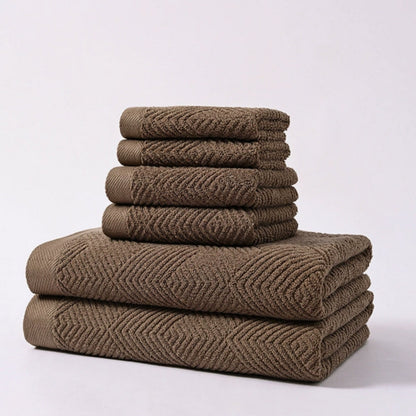 Soft Cotton Towel Set With Stripe Design