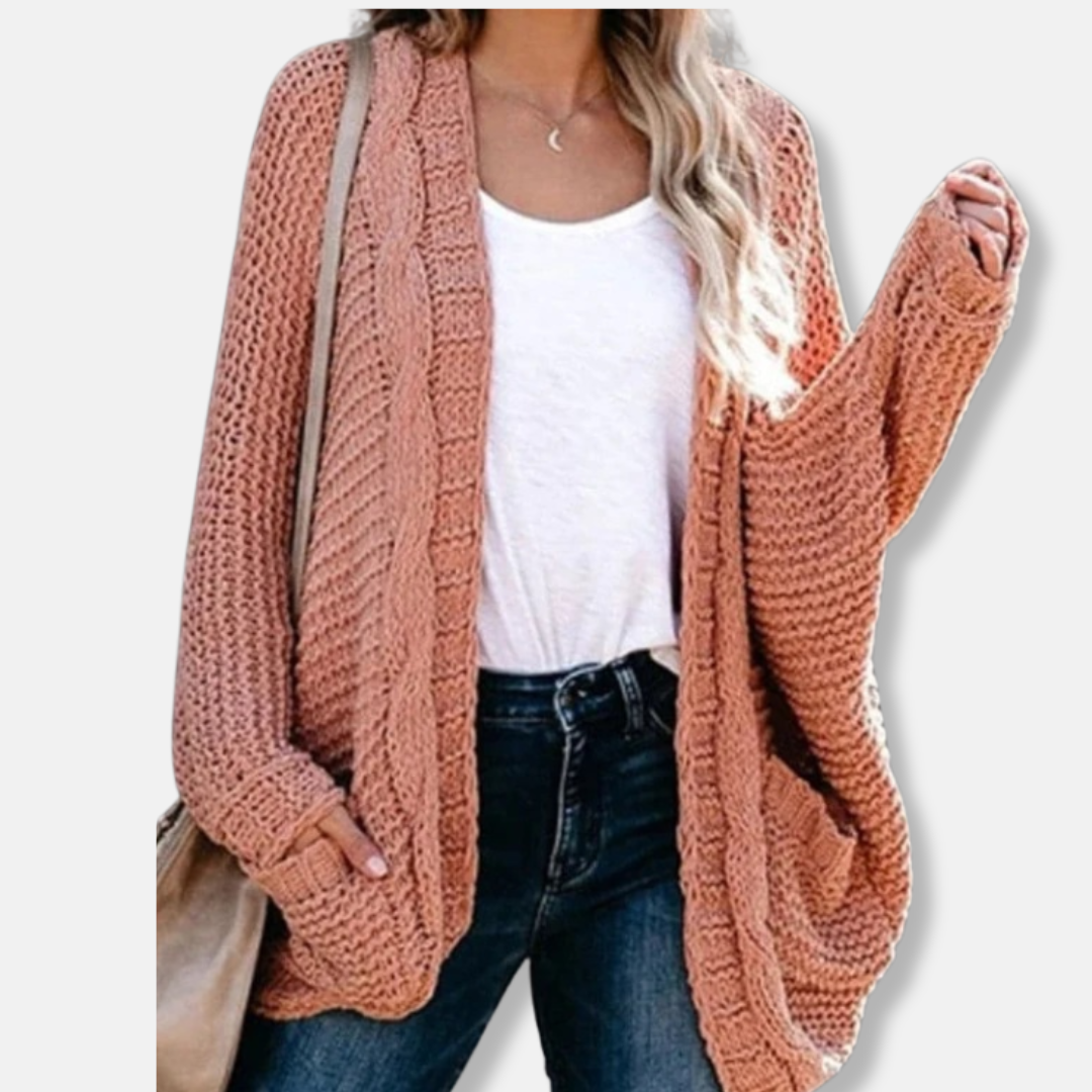 Soft Oversized Wool Open Front Cardigan