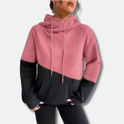 Comfortable Colorblock Pocket Hoodie