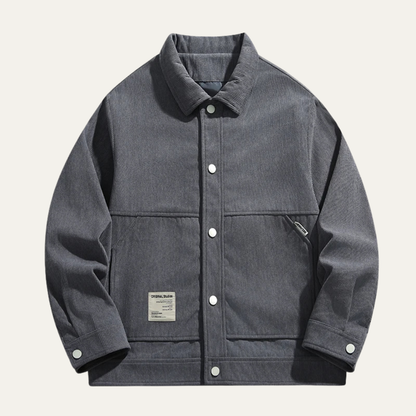 Relaxed Fit Corduroy Button Down Men's Jacket