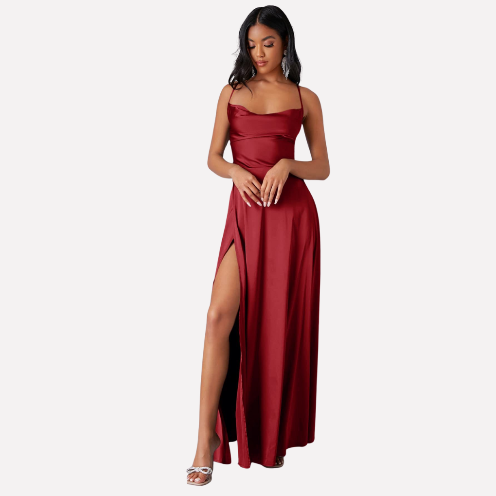 Sleeveless Flowy Maxi Dress with High Side Split