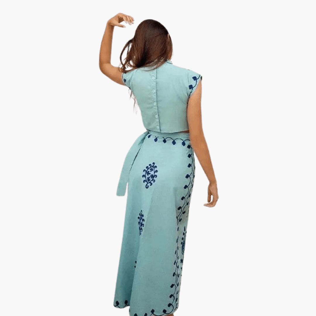 Chic Embroidered Floral Summer Dress