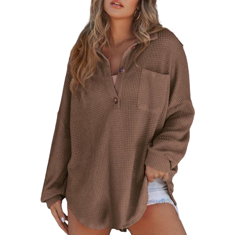 Ladies Classic V Neck Shirt Blouse