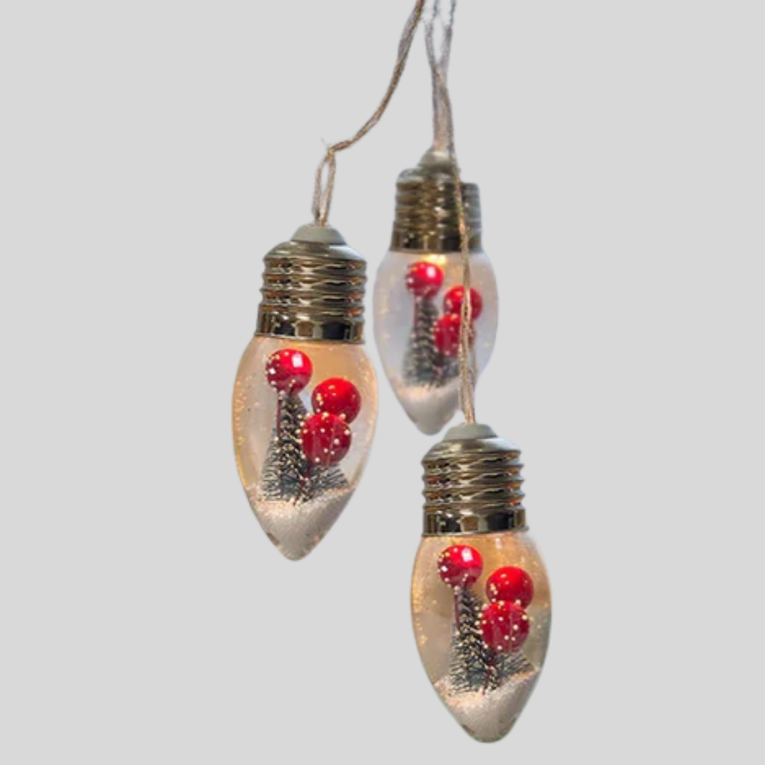 Festive Globe Fairy String Lights - Vossary