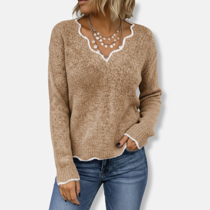 Cozy Women's Wool Crew Neck Sweater