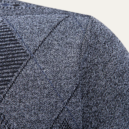 Warm Men's Plaid V Neck Fleece Cardigan Sweater