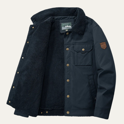 Warm Waterproof Men's Fleece Jacket with Pockets