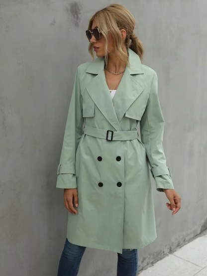 Classic Double-Breasted Women's Winter Coat