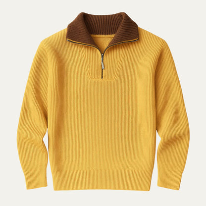 Warm Quarter Zip Men's Fleece Sweater