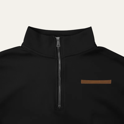 Cozy Men's Relaxed Fit Half Zip Crew Neck Sweater