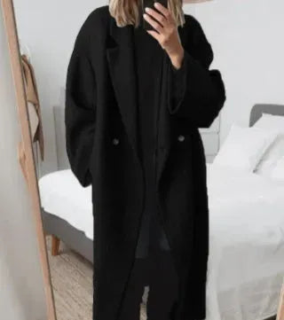 Women's Chic Large Fit Button Down Trench Coat