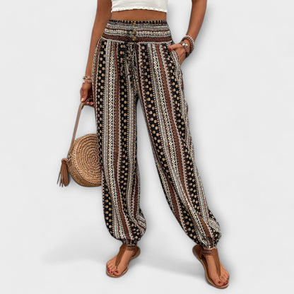 Colorful Printed Women's Pants - Vossary