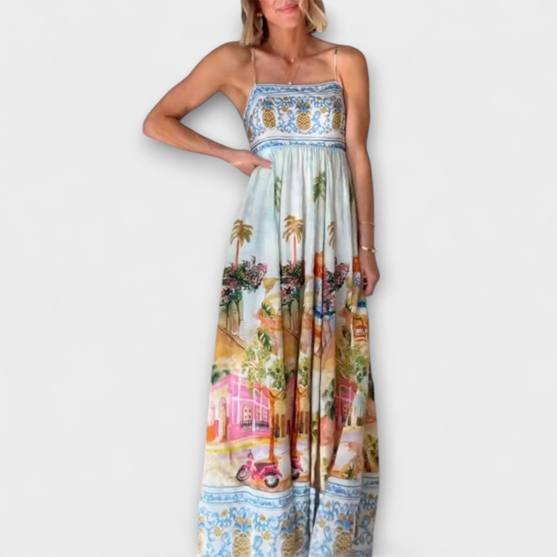 Vibrant Colorful Maxi Dress for Women Summer - Vossary