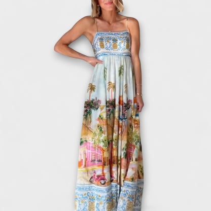 Vibrant Colorful Maxi Dress for Women Summer - Vossary