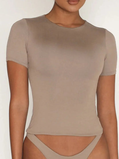 Classic Crew Neck Swimsuit Top