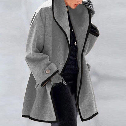 Warm Oversized Women's Long Wool Coat