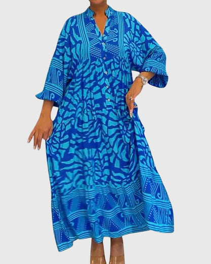 Stylish Maxi Dress With Floral Pattern