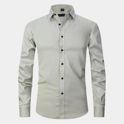 Slim Fit Mens Stretch Dress Shirt Long Sleeve