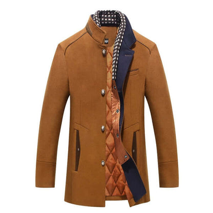 Warm Mens Thin Fit Winter Overcoat - EasyApparels