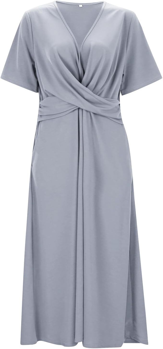 Classic V-Neck Summer Dress for Women