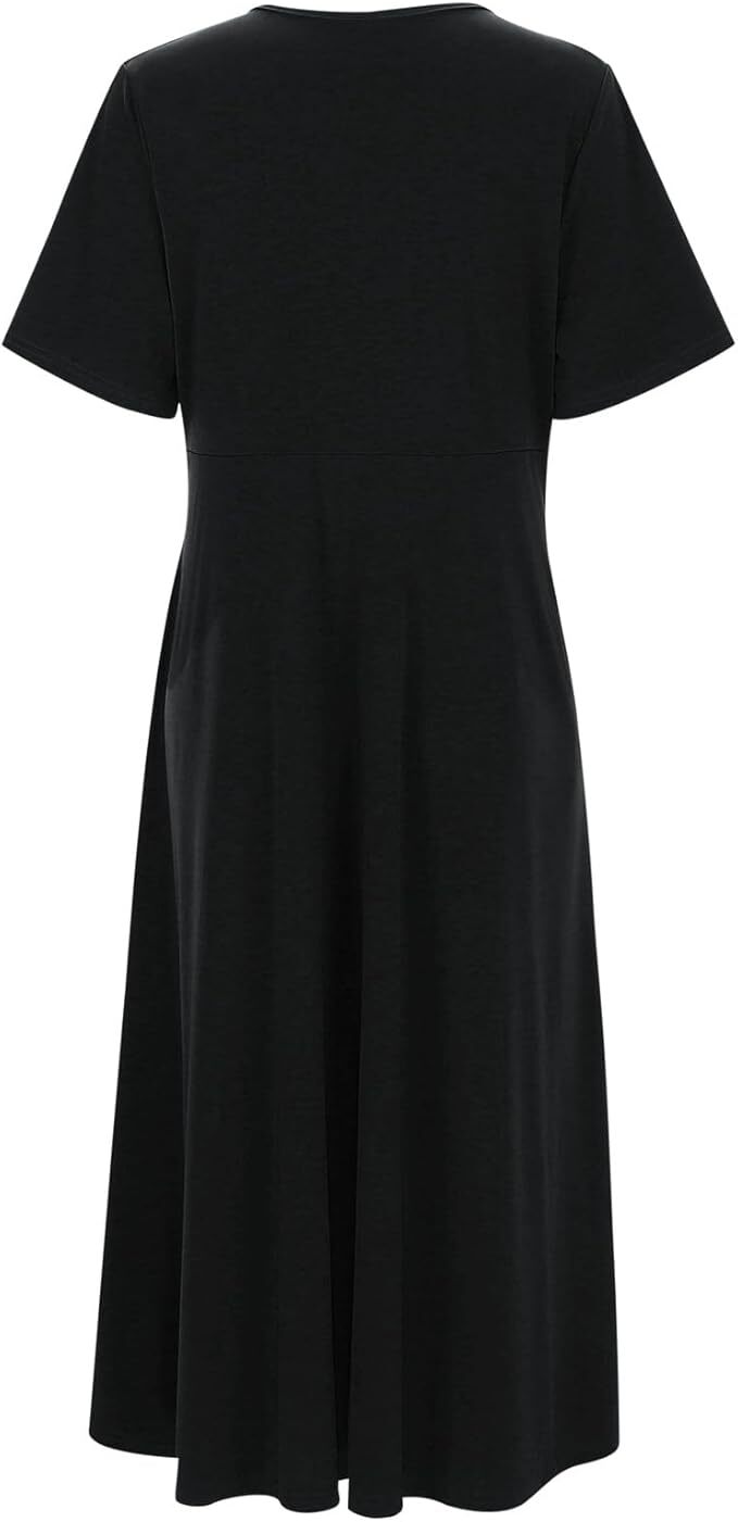 Classic V-Neck Summer Dress for Women
