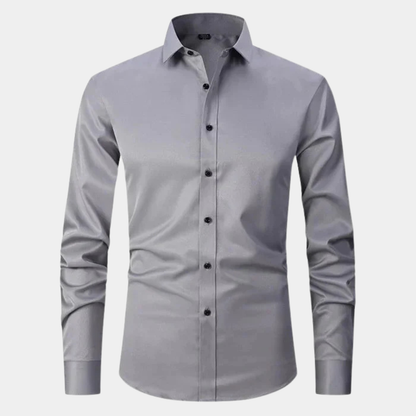 Slim Fit Mens Stretch Dress Shirt Long Sleeve