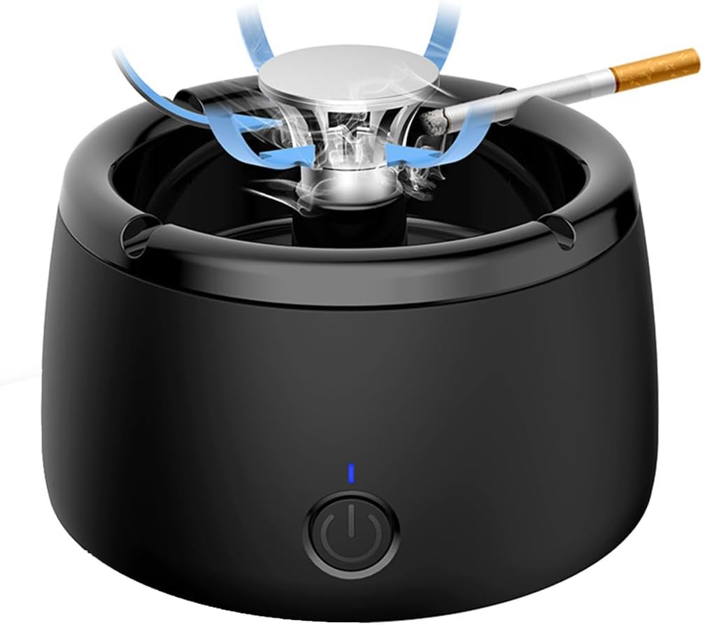 Odorless Ashtray with Advanced Air Cleaner Triple Filter - Luxicro