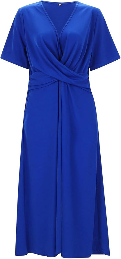 Classic V-Neck Summer Dress for Women