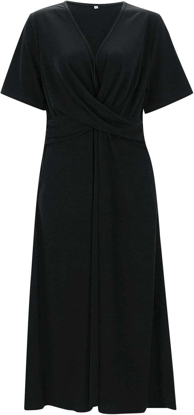 Classic V-Neck Summer Dress for Women