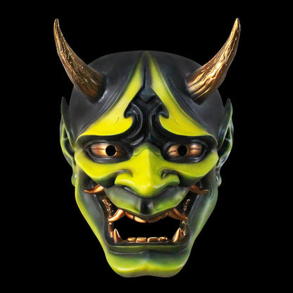 Scary Devil Full Face Mask Horned Costume Accessory