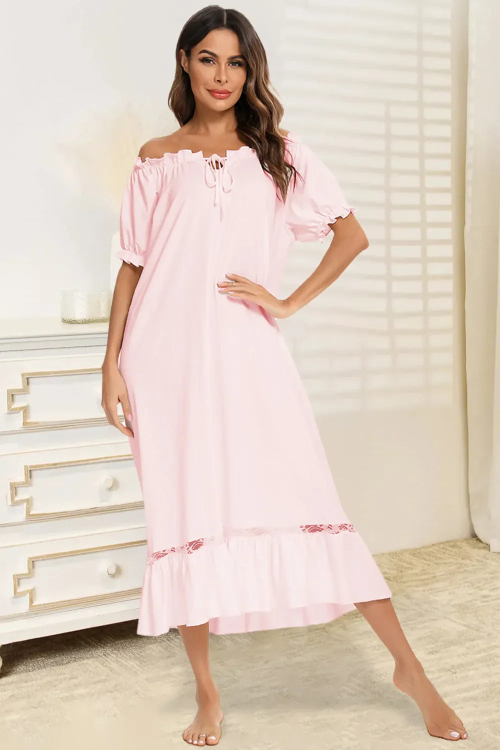 Pretty Ruffled Casual Summer Dress