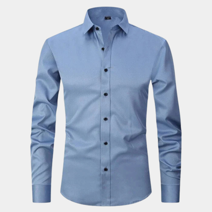 Slim Fit Mens Stretch Dress Shirt Long Sleeve