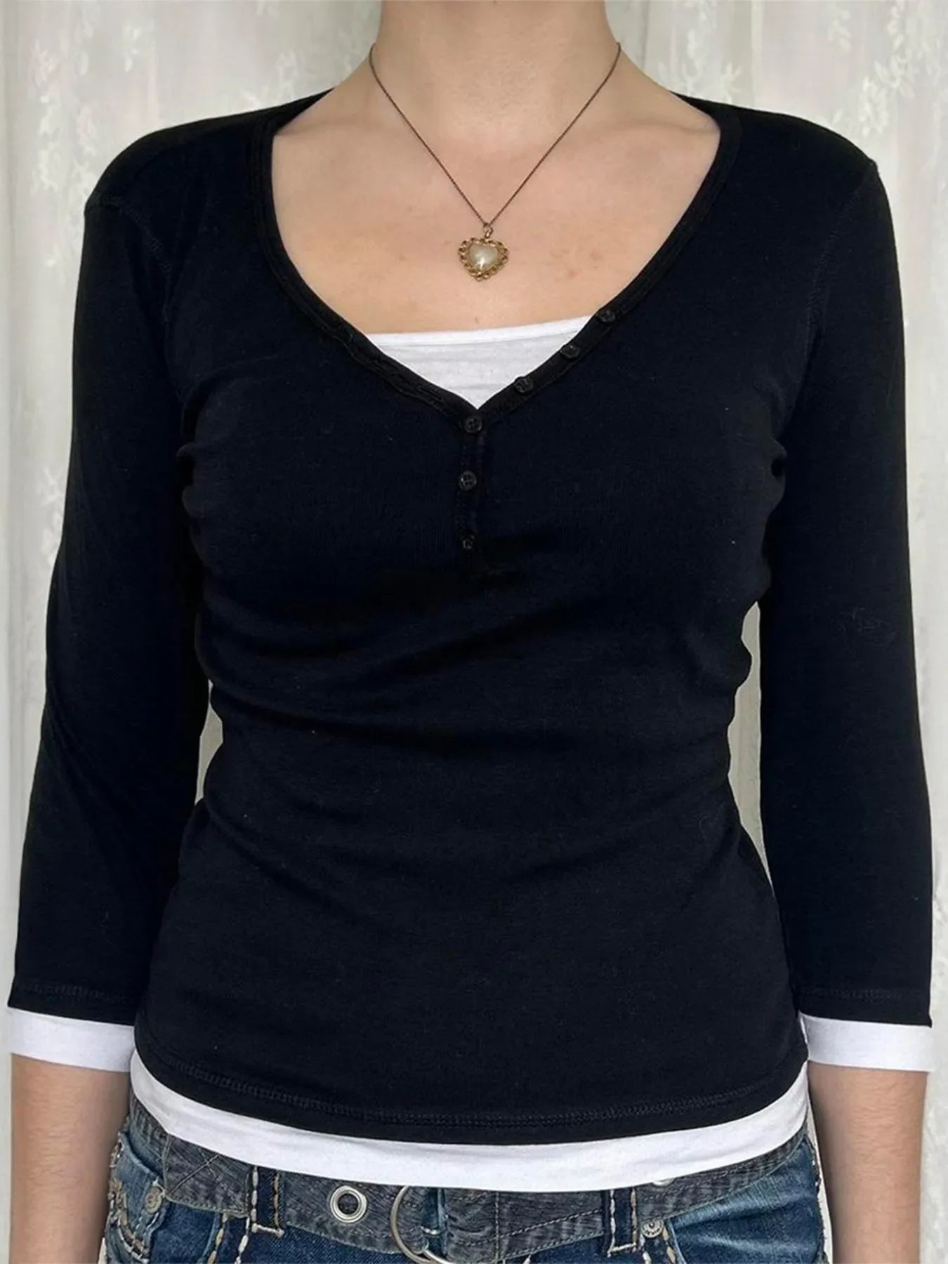 Color Block Crew Neck Tee Shirt - EasyApparels