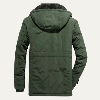 Warm Waterproof Men's Parka Coat with Multiple Pockets
